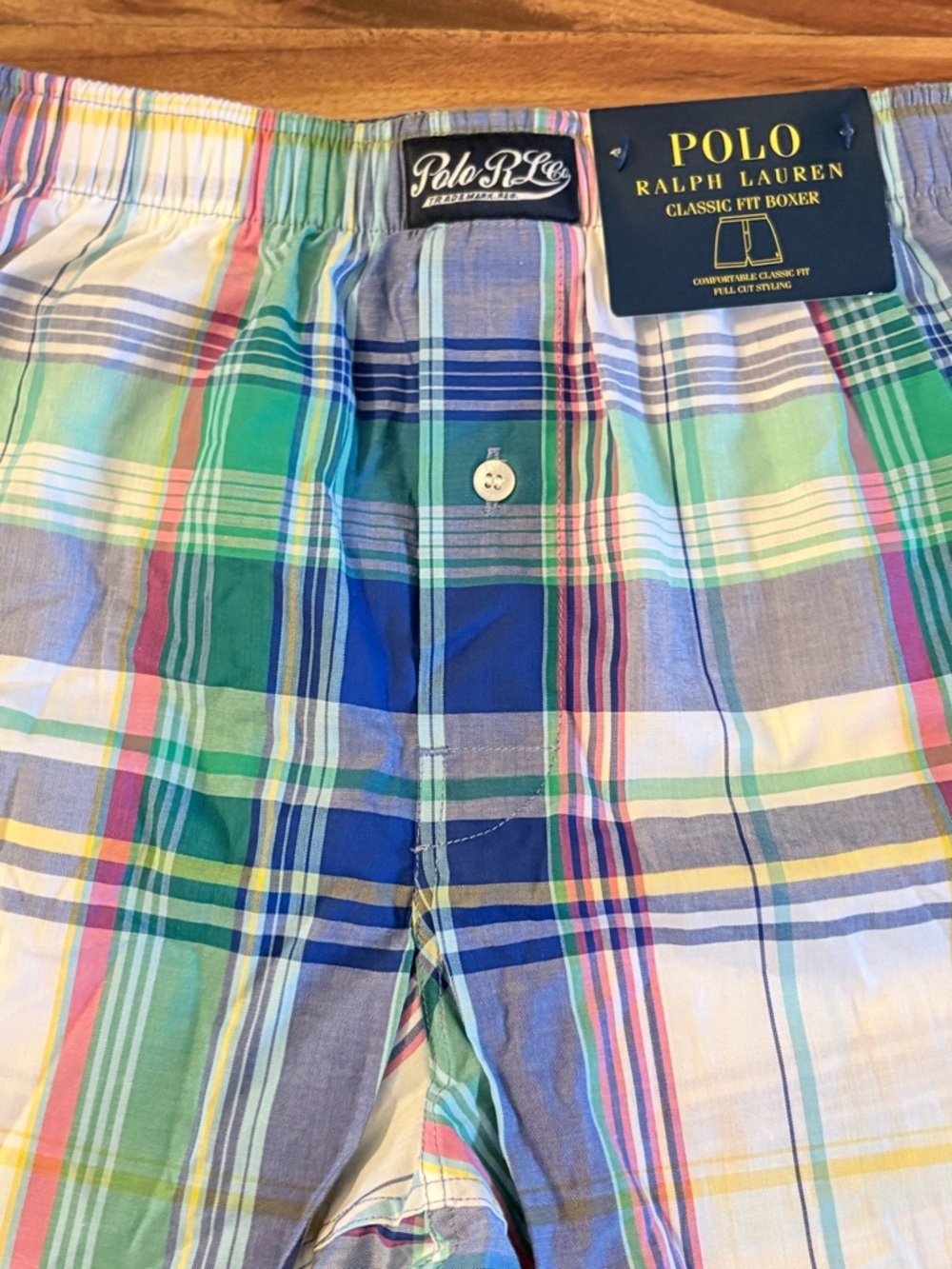 NWT Ralph Lauren Polo Men’s Madras Plaid Boxer Shorts Small S Boxers Loungewear - Picture 5 of 6